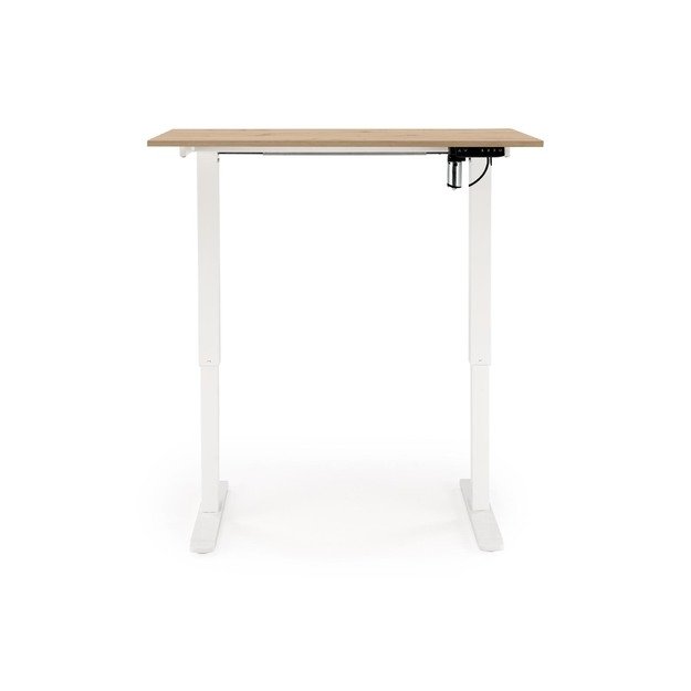 B53 desk with adjustable height, artisan oak / white 5