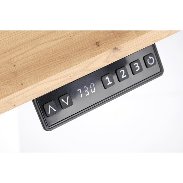 B53 desk with adjustable height, artisan oak / white 1