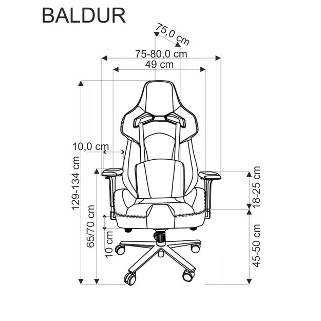 BALDUR  office chair, d.grey / black 7