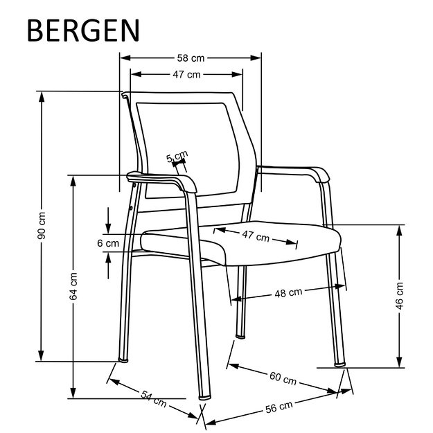 BERGEN chair, black