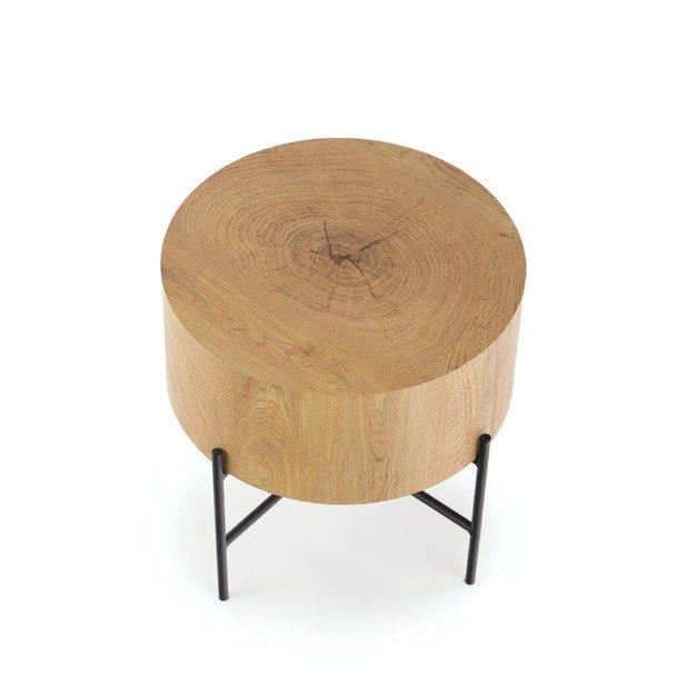 BROOKLYN-S c. table natural oak / black 9