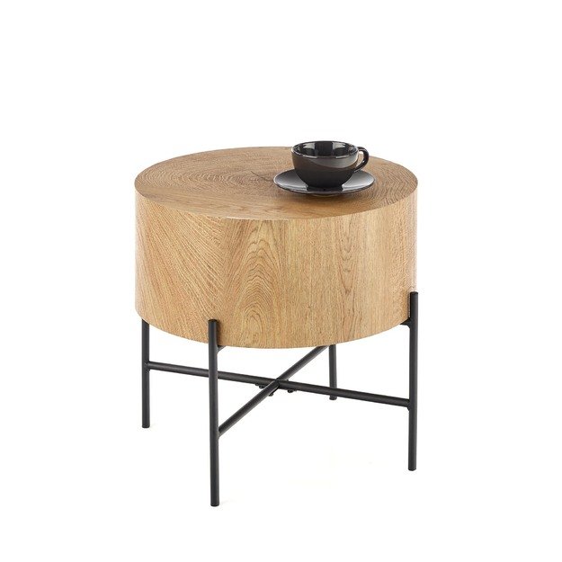 BROOKLYN-S c. table natural oak / black