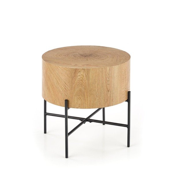 BROOKLYN-S c. table natural oak / black 2