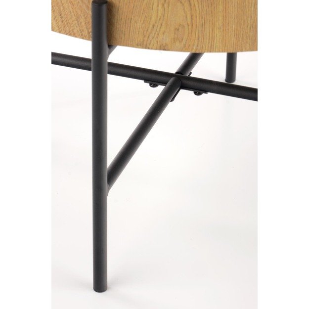 BROOKLYN-S c. table natural oak / black 16