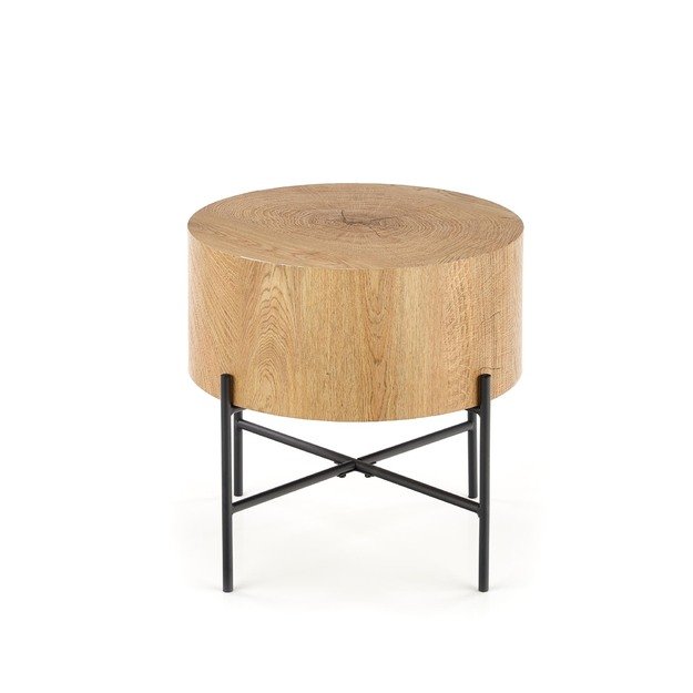 BROOKLYN-S c. table natural oak / black 10