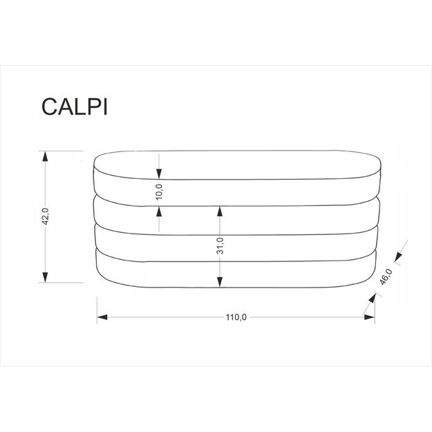 CALPI bench with storage function, grey 3