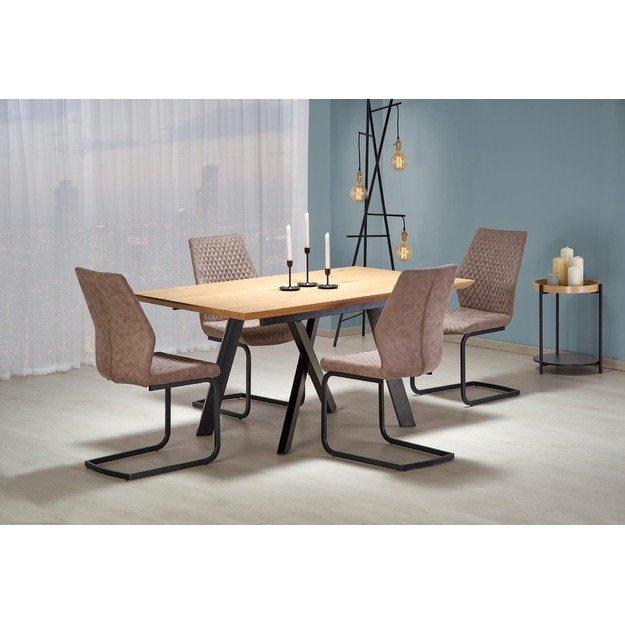 CAPITAL extension table 180-240 cm, gold oak / black