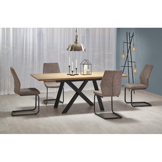 CAPITAL extension table 180-240 cm, gold oak / black 1