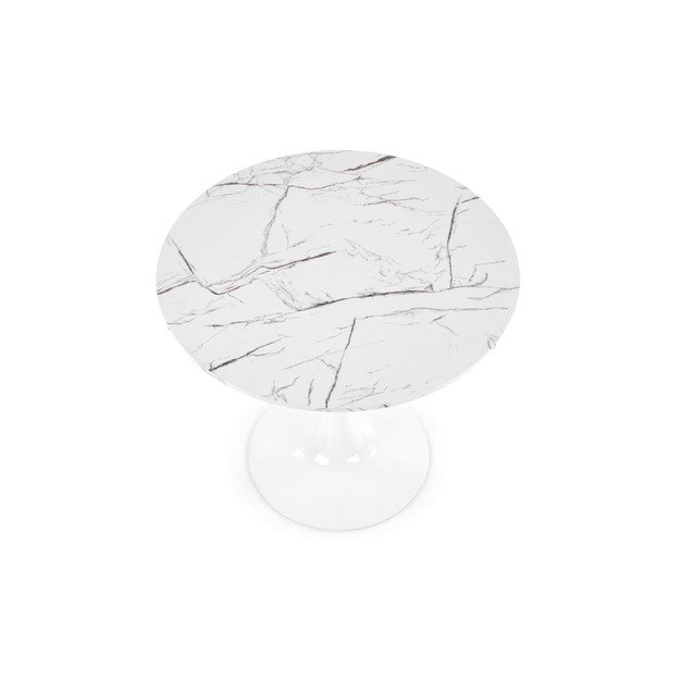 DENVER table, color: top - white marble, legs - white 5