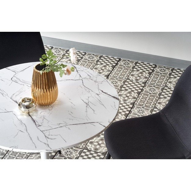DENVER table, color: top - white marble, legs - white 8