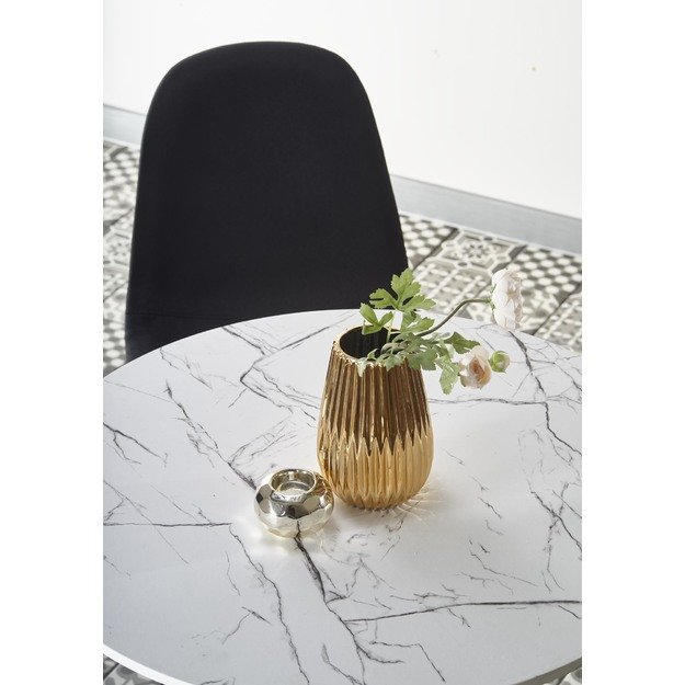 DENVER table, color: top - white marble, legs - white 9