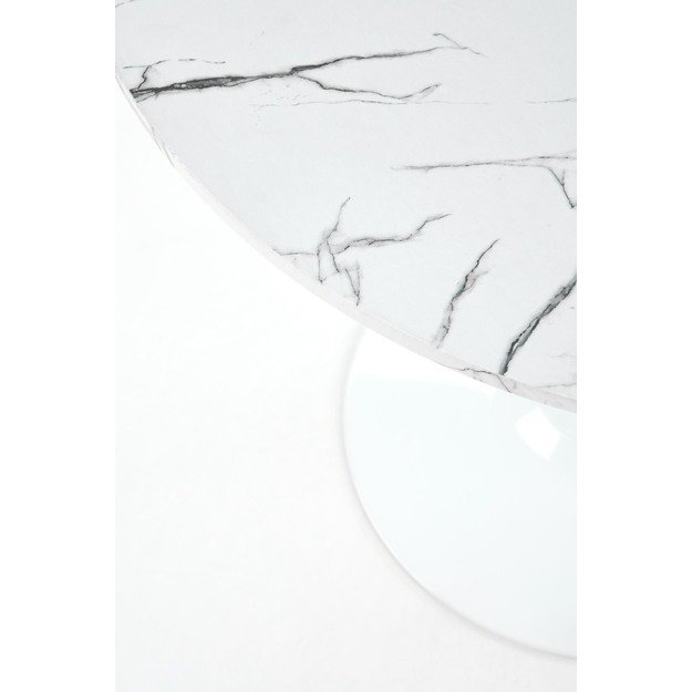 DENVER table, color: top - white marble, legs - white 4