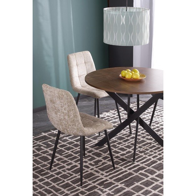 EDGAR table, top - walnut, legs - black 18