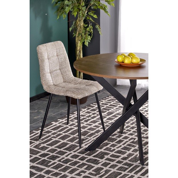 EDGAR table, top - walnut, legs - black 7