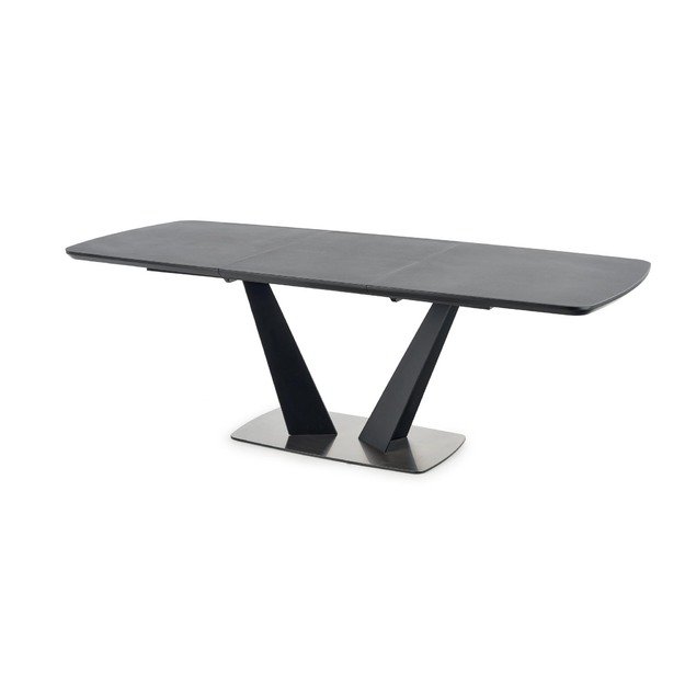 FANGOR extension table, color: top - dark grey, legs - black 25