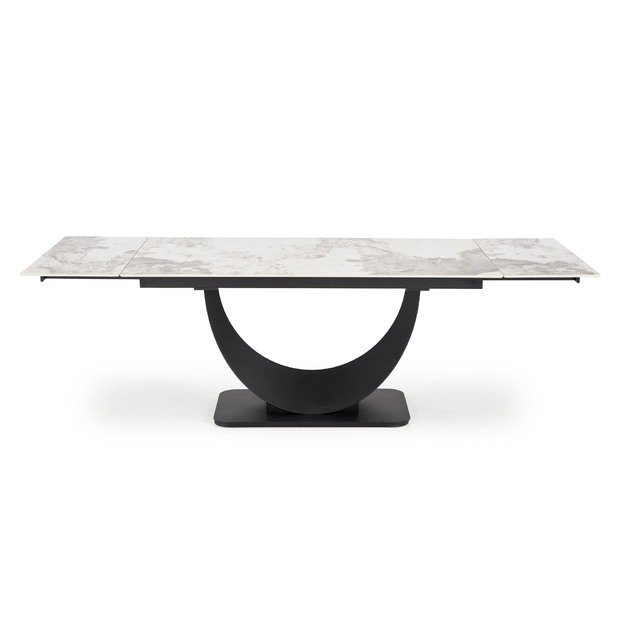FERNANDO extension table, white marble / black 21