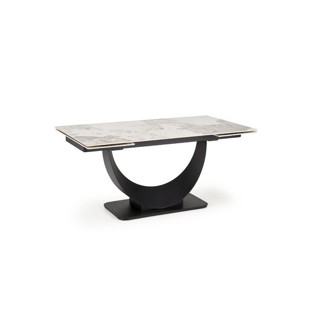 FERNANDO extension table, white marble / black 27