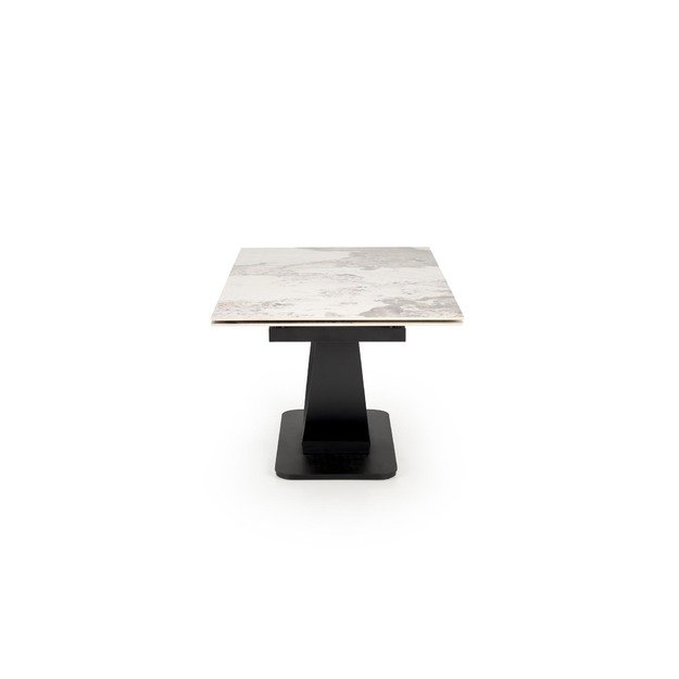 FERNANDO extension table, white marble / black 24