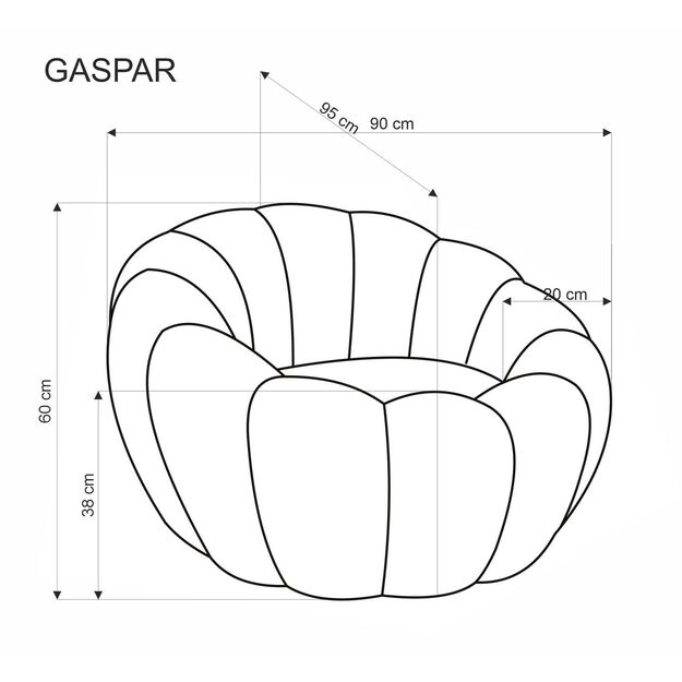 GASPAR 2 leisure chair, mustard 3