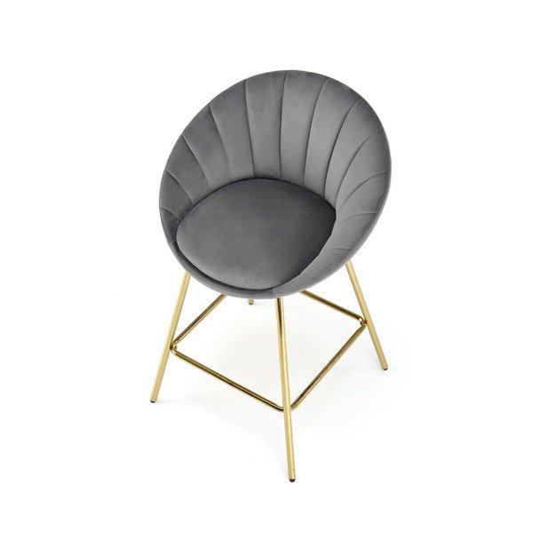 H112 bar stool, grey / gold 11