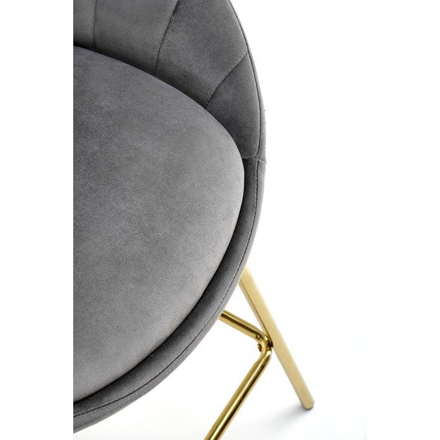 H112 bar stool, grey / gold 9