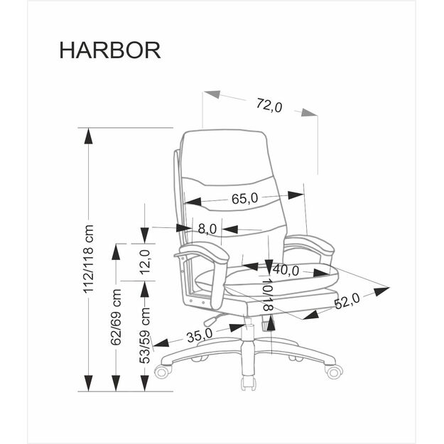 HARBOR office chair beige 3