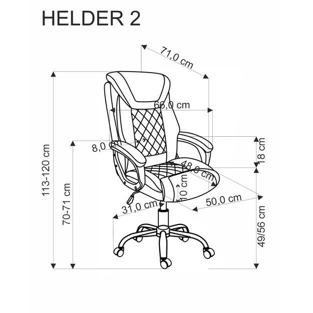 HELDER 2 executive o.chair: grey 3