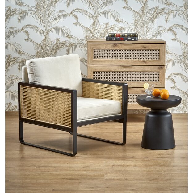 ILARIO leisure chair, black / natural 27