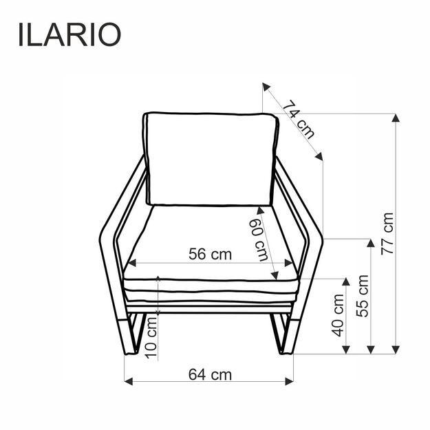 ILARIO leisure chair, black / natural 9
