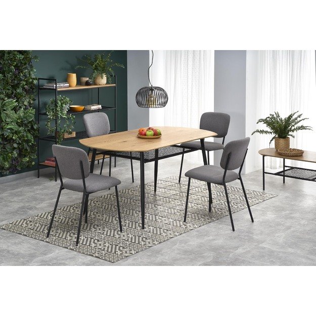 JACKSON table, color: top - golden oak, legs - black
