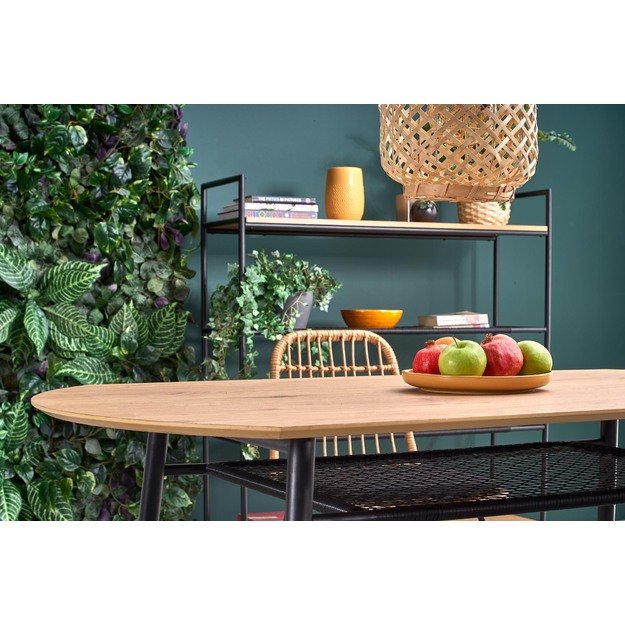 JACKSON table, color: top - golden oak, legs - black 30