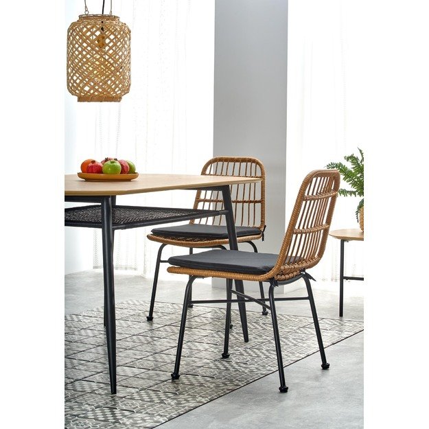 JACKSON table, color: top - golden oak, legs - black 2