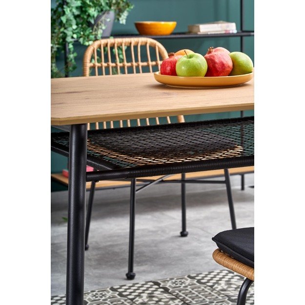 JACKSON table, color: top - golden oak, legs - black 16