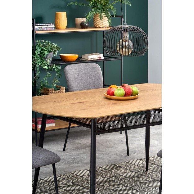 JACKSON table, color: top - golden oak, legs - black 12