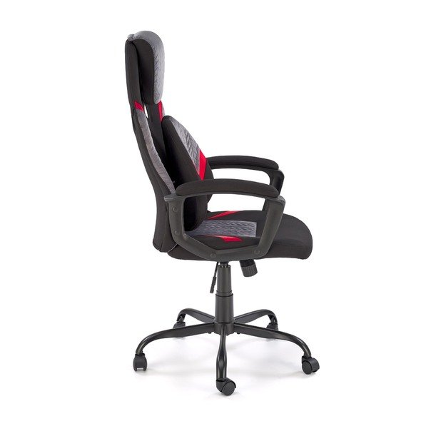 JENSEN  office chair, black / grey / red 4