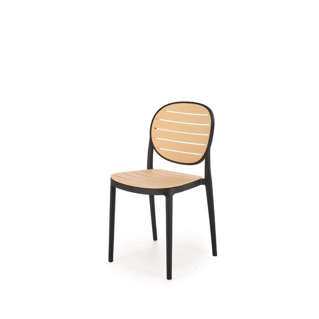 K529 chair, black / natural