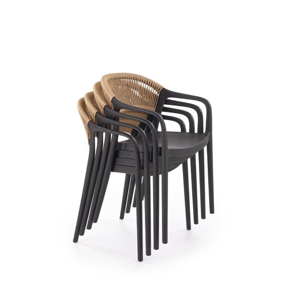 K582 chair, black / natural 4