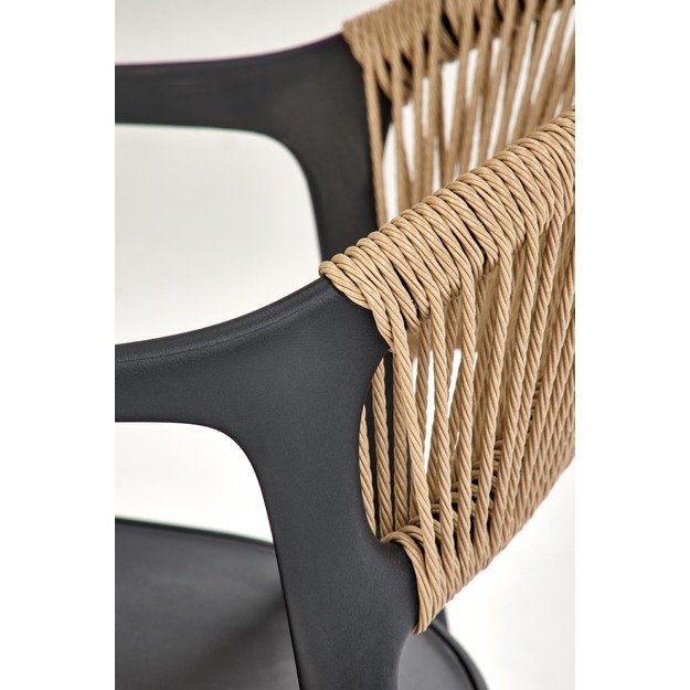 K582 chair, black / natural 2