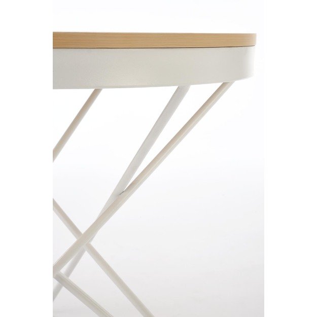 LEILA c.table, natural / white 4