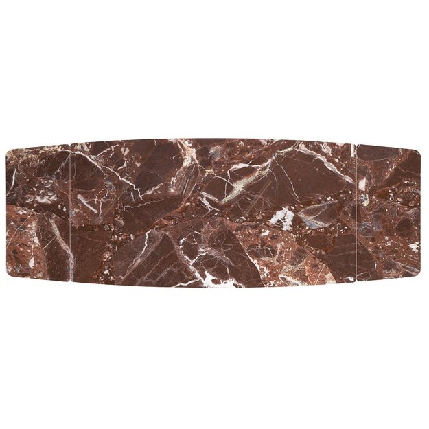 MARVIN extension table, top - maroon marble, legs - black