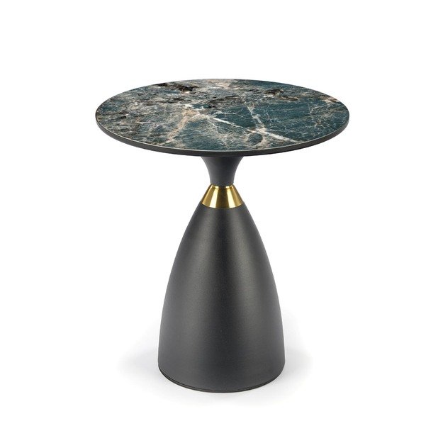 MORENA coffee table, green marble / black / gold 2