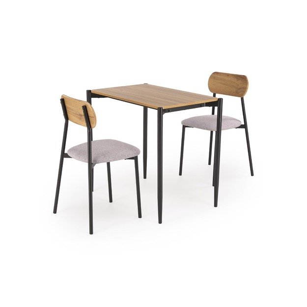 NANDO table + 2 chairs color: natural / black 25