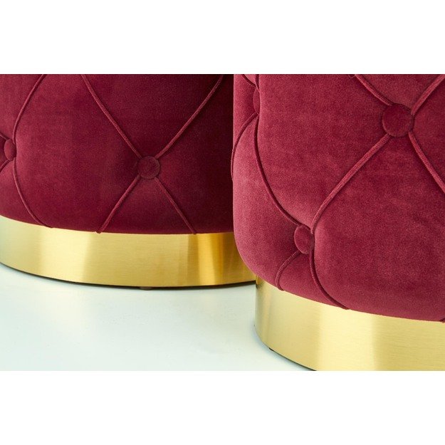 POLLY set of two stools, color: dark red 4