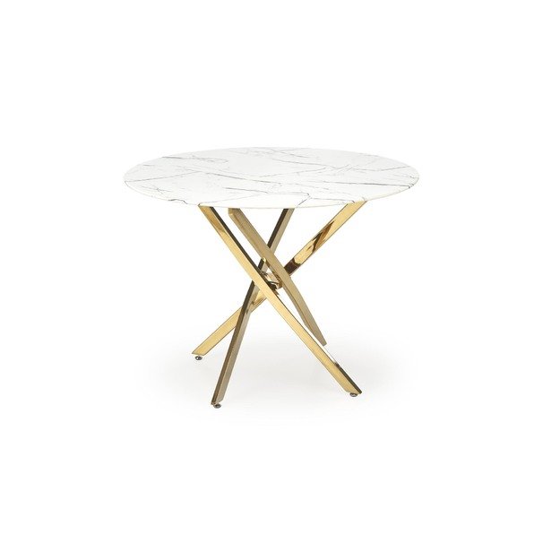RAYMOND 2 table, white marble / gold 20