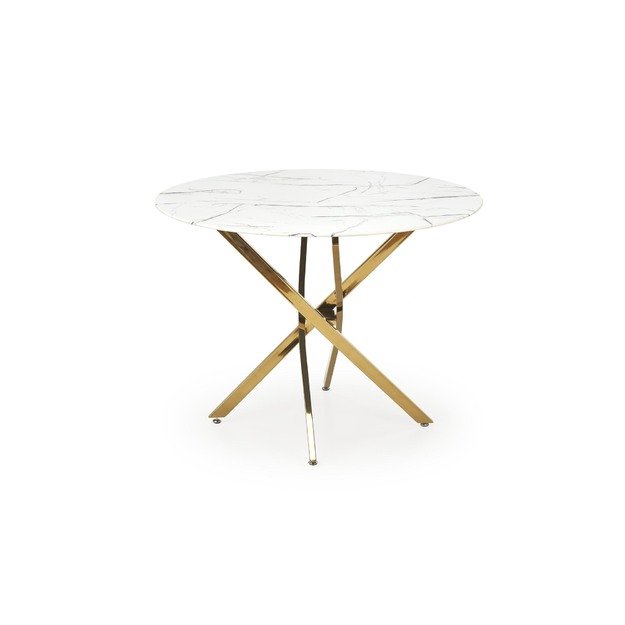 RAYMOND 2 table, white marble / gold 16