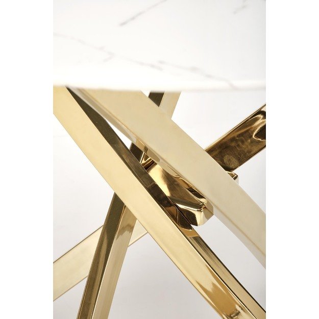 RAYMOND 2 table, white marble / gold 6