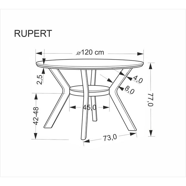RUPERT round table, walnut 3