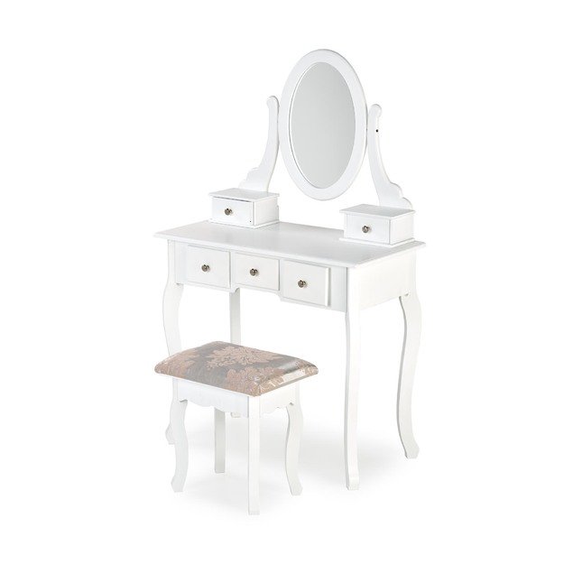 SARA dresser console with stool, white matt 12