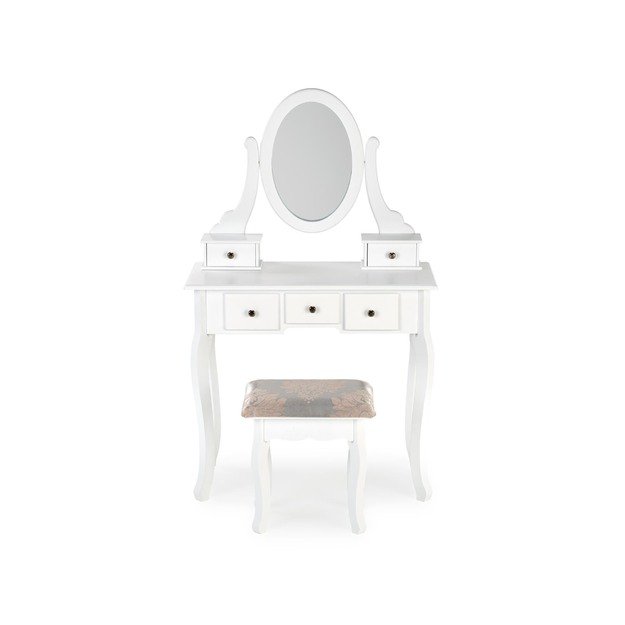 SARA dresser console with stool, white matt 9