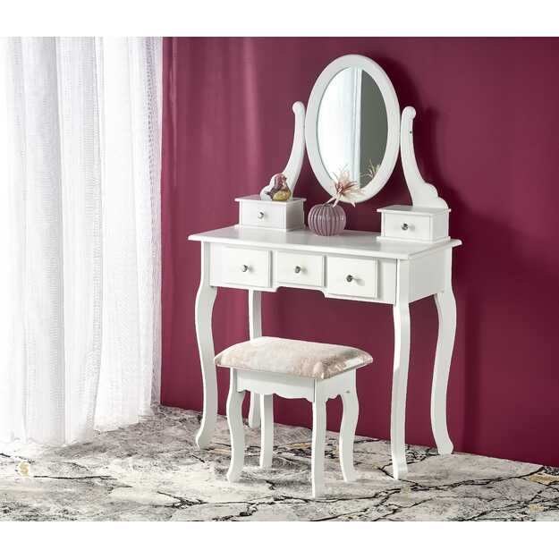 SARA dresser console with stool, white matt